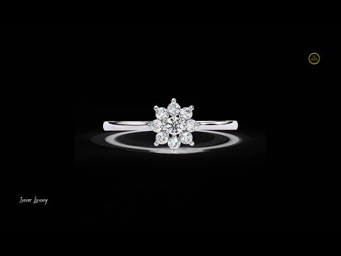 0.17 TCW Stunning Floral Round Lab Grown Diamond Ring A Timeless Bloom of Sparkle and Sophistication
