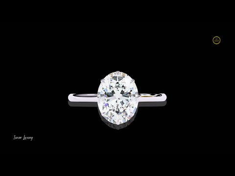 1.89 CT Elegant Oval Cut Moissanite Diamond Ring by Ivevar Luxury