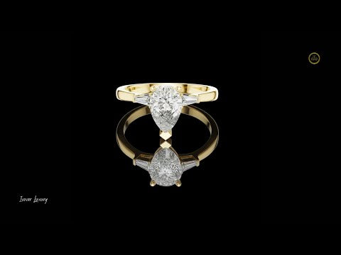 1.00 CT Elegant Moissanite Pear Cut Diamond Ring For Every Time