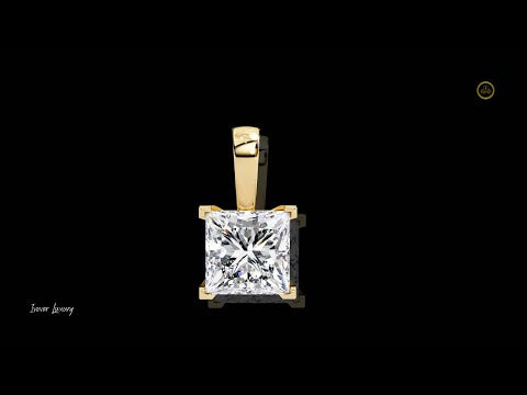 2.62 TCW Luxury Princess Cut Lab Grown Diamond Pendant Set A Stunning Blend of Contemporary Style and Classic Sparkle
