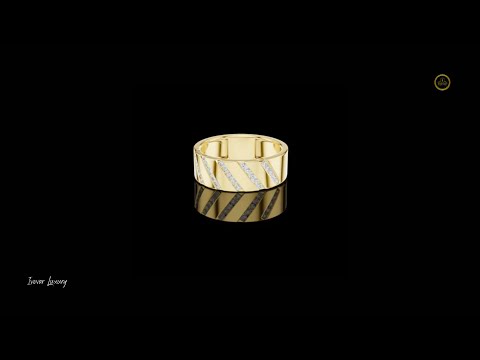 0.25 TCW Lumière Chevron Contemporary Band with Diagonal Lab Grown Diamond Inlays