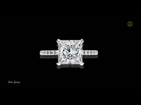 2.28 CT Modern Princess Cut Lab Grown Diamond Ring for Wedding or Anniversary Gift