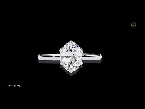2.72 CT Classic Oval Cut Moissanite Diamond Minimalist Solitaire Ring Luxury Jewelry