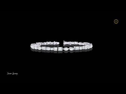 5.03 CT High End Lab Grown Diamond in Multi Shape Gold Round Cut Bracelet