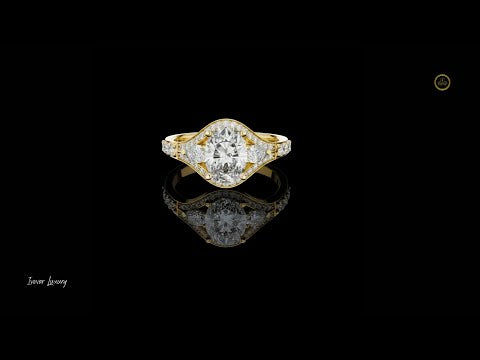 1.00 CT Modern Moissanite Oval Cut Diamond Ring For Someone