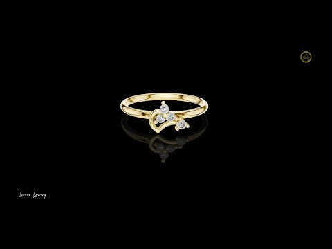 0.063 TCW Classy Moissanite Round Cut Diamond Ring For Calm Eyes