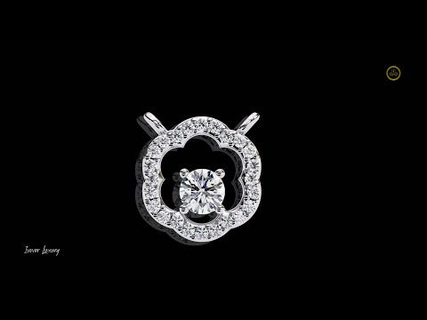 0.19 CT Dazzling Round Cut Lab Created Diamond Pendant for Wedding & Anniversary Gift