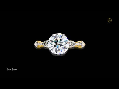 2.65 CT Unique Cushion Cut Lab Grown Diamond Stone Bridal Ring with Marquise Side Stones Luxury Jewelry