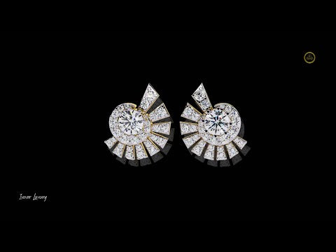 1.66 TCW Exquisite Moissanite Diamond Radiant Sunburst Round Cut Diamond Statement Earrings