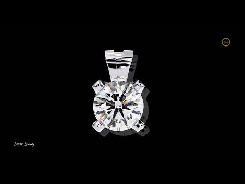 2.18 TCW Sleek & Sophisticated Minimalist Round Cut Lab Grown Diamond Pendant for Women