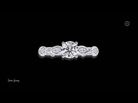 0.61 CT Boho Chic Round Cut Moissanite Diamond Stackable Ring For Anniversary