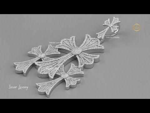 Custom Diamond Cross Pendant - VVS Moissanite Luxury Necklace