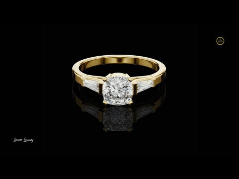 1.00 CT Exclusive Moissanite Cushion Cut Diamond Ring For Her