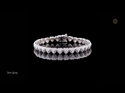 Luxury Heart Diamond Bangle VVS1 Lab-Grown Bridal Jewelry Ivevar