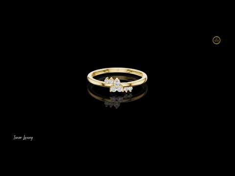 0.086 TCW Gracefully Sculpted Moissanite Diamond Cluster with Refined Modern Elegance