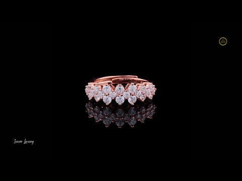 0.80 TCW Expertly Crafted Moissanite Created Diamond Rose Gold Ring Jewelry For Women's Special in Round Cut