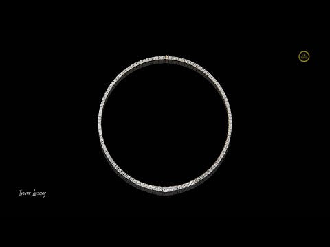17.54 TCW Premium Exquisite Tennis Necklace Adorned with Brilliant Round Cut Moissanite Diamonds