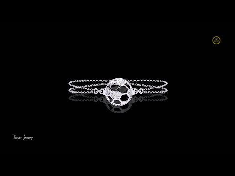 0.20 TCW Luxury Football Inspired Double Chain Bracelet With Lab Grown Diamonds