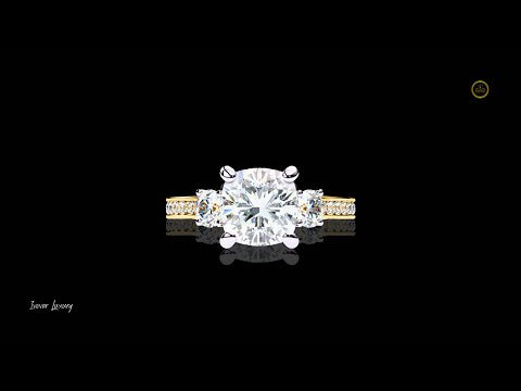 2.65 CT Elegant Round Brilliant Three Stone Lab Grown Diamond Accent Ring For someone special