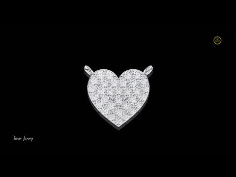 0.21 TCW Delicate & Elegant Round Cut Lab Grown Pave Diamond Heart of Eternity Pendant for Her
