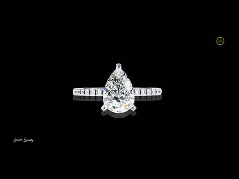 1.20 CT Trendy Pear Cut Lab Grown Diamond Solitaire Ring Classic Teardrop Diamond Wedding Ring for Her