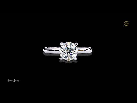 1.15 CT Sparkling Moissanite Round Cut Diamond Ring Affordable Luxury For Festivals