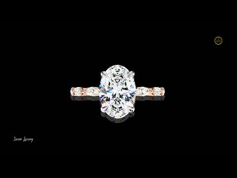 2.56 CT Fantastic Lab Grown Diamond Pure Grace Oval Luxury with Flawless Sparkle Ring for Her