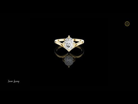 0.90 TCW Stylish Oval Cut Solitaire Moissanite Diamond Ring in Classic Gold Setting
