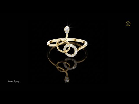 0.005 CT Infinity Loop Ring with Round Cut Pavé Lab Grown Diamond Accents Artistic Design