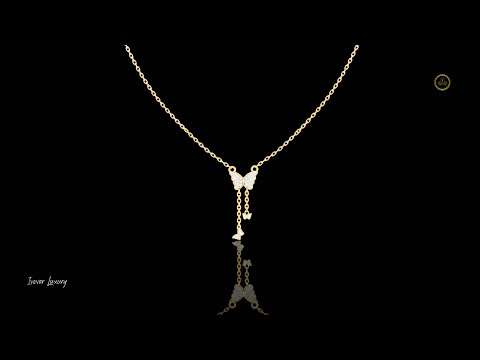 0.12 TCW Sparkling Butterfly Drop Moissanite Pendant with Pave Wings and Delicate Dangle Chains