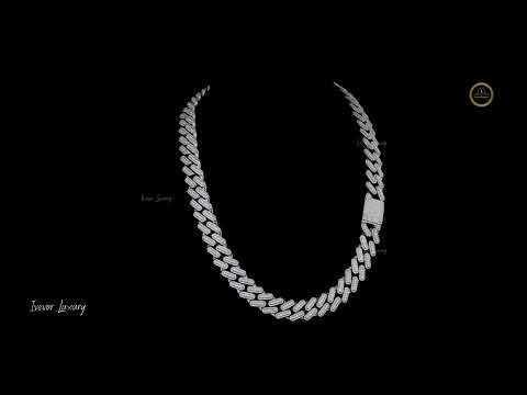 Customizable Moissanite Prong Chain - Luxury Diamond Cuban Link Necklace