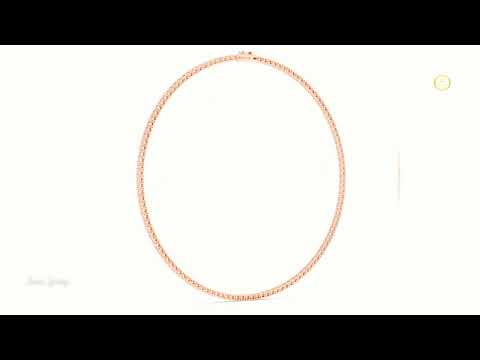 37.00 TCW Stylish Moissanite Round Classic Diamond Tennis Necklace Pure Brilliance in Luxurious Perfection