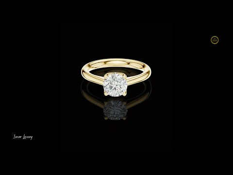 1.1 TCW Classic Round Cut Lab Grown Diamond Look Solitaire Ring Minimalist Fine Jewelry Gift for Her