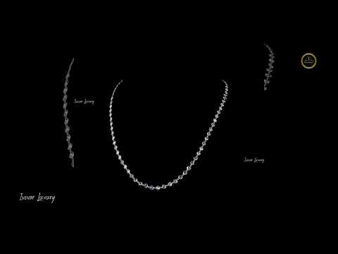 14K Gold Diamond By the Yard Necklace with Natural Rose Cut Diamonds By Ivevar