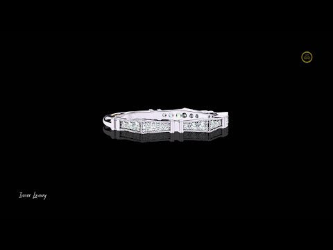 0.16 TCW Geometric Moissanite Diamond Accent Band with Vintage Inspired Detailing For Her