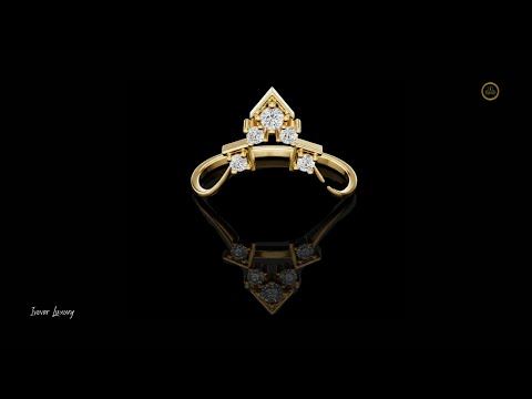 0.045 CT Royal Arc Radian Handcrafted Ring Adorned with Brilliant Moissanite Diamonds