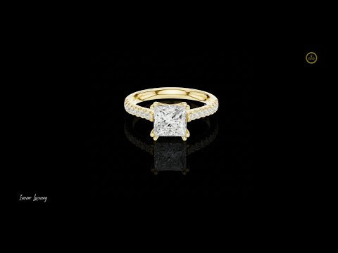 2.00 CT Premium-Crafted Brilliant Solitaire Design Princess Cut Lab Diamond Ring For Love