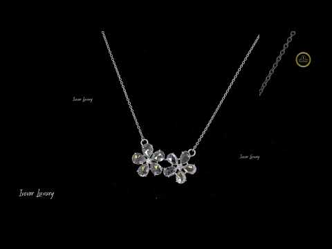 Signature Flower 14K Gold Rose Cut Diamond Necklace By Ivevar