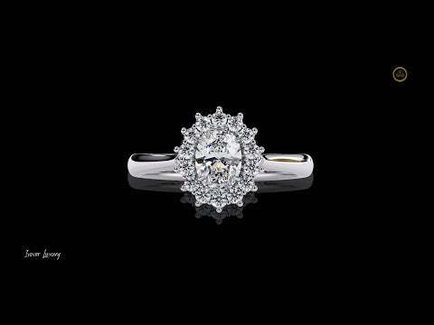 0.36 CT Shimmering Oval Cut Moissanite Diamond Ring for Special Wedding Day