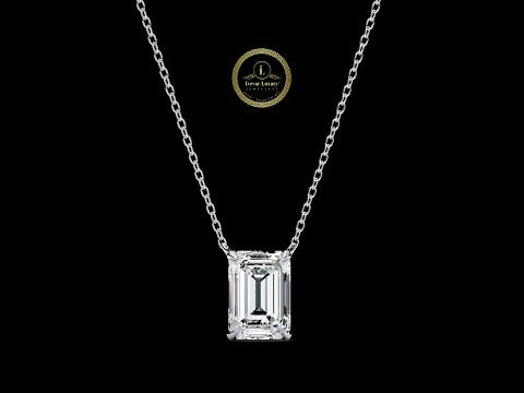 0.45 TCW Luxury Emerald Cut Lab Grown Solitaire Pendant Necklace Modern Elegance with a Brilliant Center Stone