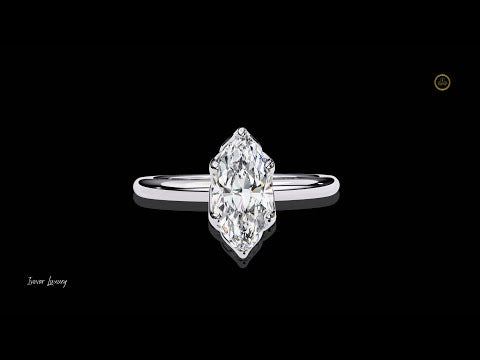 1.08 CT Top Quality Marquise Cut Lab Grown Diamond Solitaire Ring For Special Occasion
