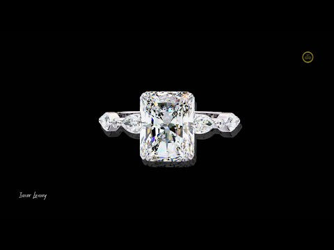 2.47 CT Shiny Radiant Cut Elegant Multi Stone Lab Grown Diamond Ring for Wedding