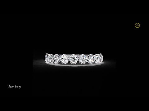 0.67 TCW Elegant Nine-Stone Moissanite Diamond Band Set with Brilliant Round Diamonds