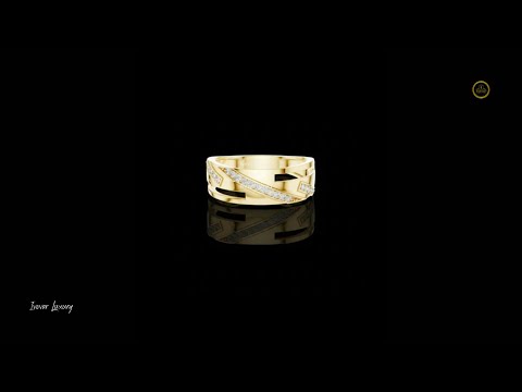 0.15 TCW Brilliant Round Moissanite Diamonds Pave Set Openwork Ring Geometric Statement Fine Jewelry