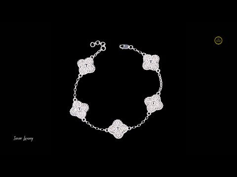VVS Lab Diamond Flower Bangle Elegant Bridal Jewelry Gift