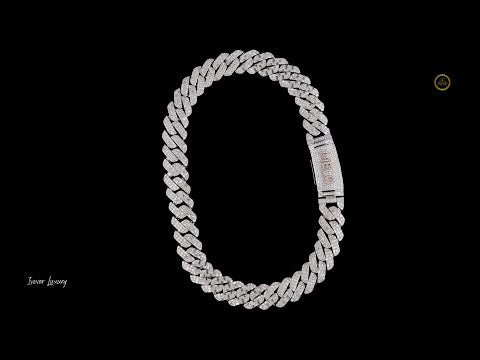 Fully Iced-Out Full of Baguette Lab Grown Diamond Custom Cuban Link Chain by Ivevar