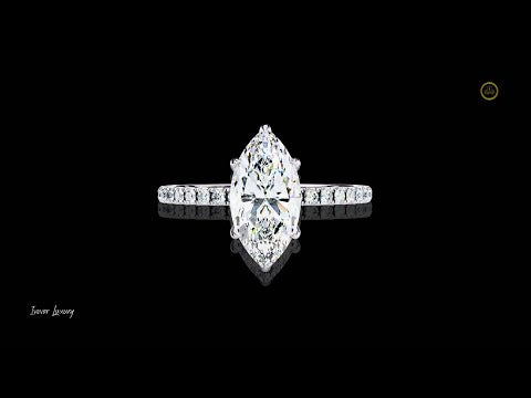 1.41 CT Sleek Marquise Cut Moissanite Diamond Engagement Ring with Modern Flair For Her