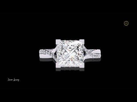 2.42 CT A Thousand Frozen Stars Lab Grown Princess Cut Diamond Wedding Band for Eternal Love