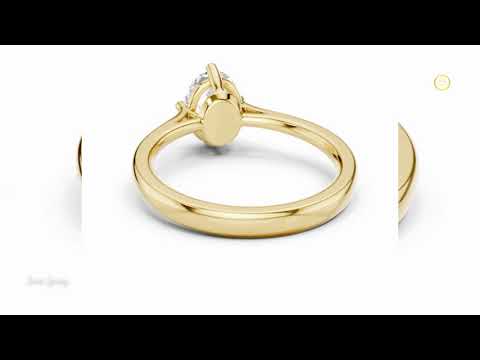1.12 TCW Sparkling Oval Radiance Lab Grown Diamond Solitaire Ring Elegant Modern Minimalist Engagement Ring For Her