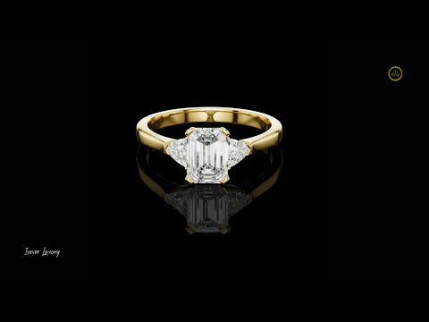 1.00 CT Iconic Moissanite Emerald Cut Diamond Ring For Happy Time